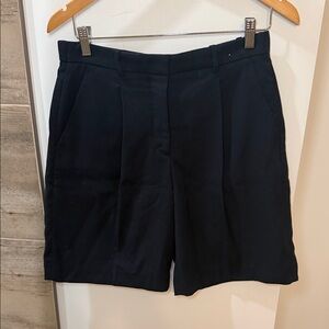 Abercrombie & Fitch Womens Black Flat Front Shorts